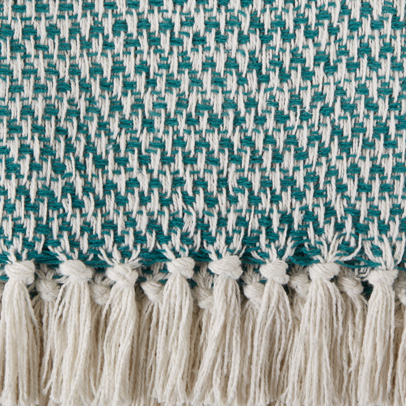 Jeté en coton , Bleu sarcelle