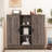 Kainaat 31.7'' Tall Floor Storage Cabinet,Bathroom Storage Cabinet with 2 Doors and 2 Open Shelves-1653143577