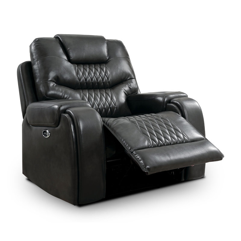 Fauteuil inclinable standard 42,75 po Aalborg, Similicuir gris