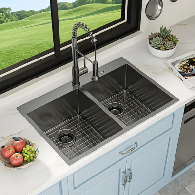 33'' L Single Bowl Stainless Steel Kitchen Sink