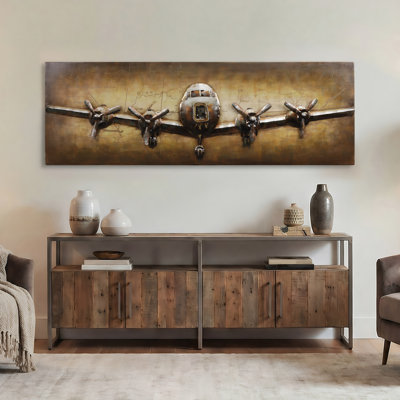 « avion », impression sur métal
