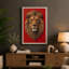Noble Lion Boho - Wrapped Canvas-111513241-111513245