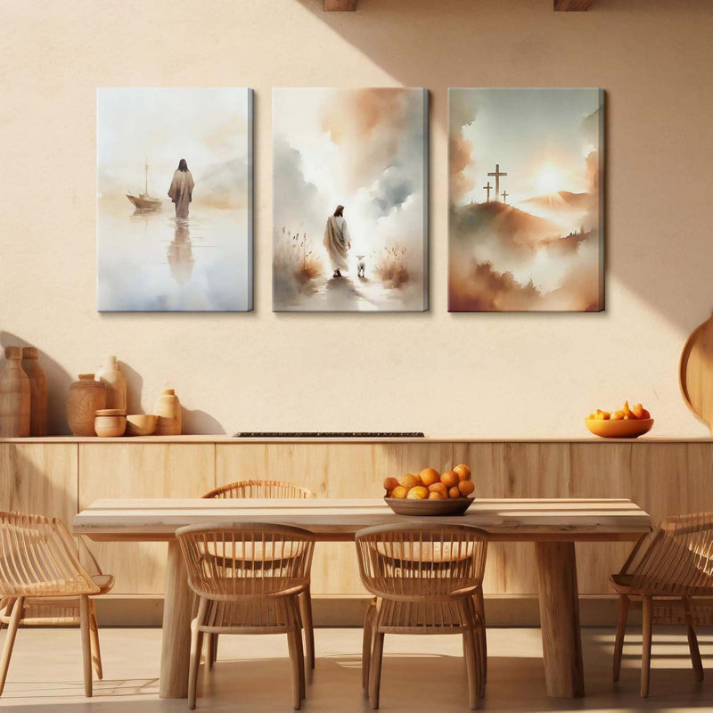 3 Piece Wrapped Canvas Print, 40 cm H x 90 cm W