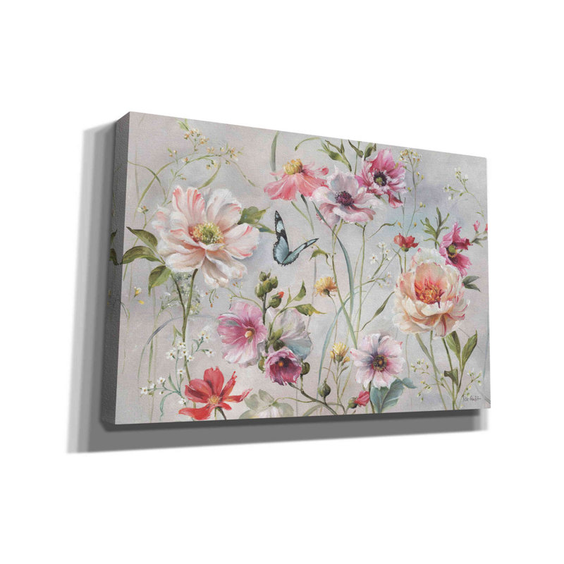 "Red Garden I" par Lisa Audit, art mural sur toile, H 40 po x l 60 po x P 1,5 po