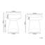 Moneer Glass Top Pedestal Side Table Set-1680753545