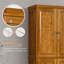 Armoire de cuisine autoportante polyvalente avec tablettes réglables et portes à fermeture en douceur pour un rangement efficace