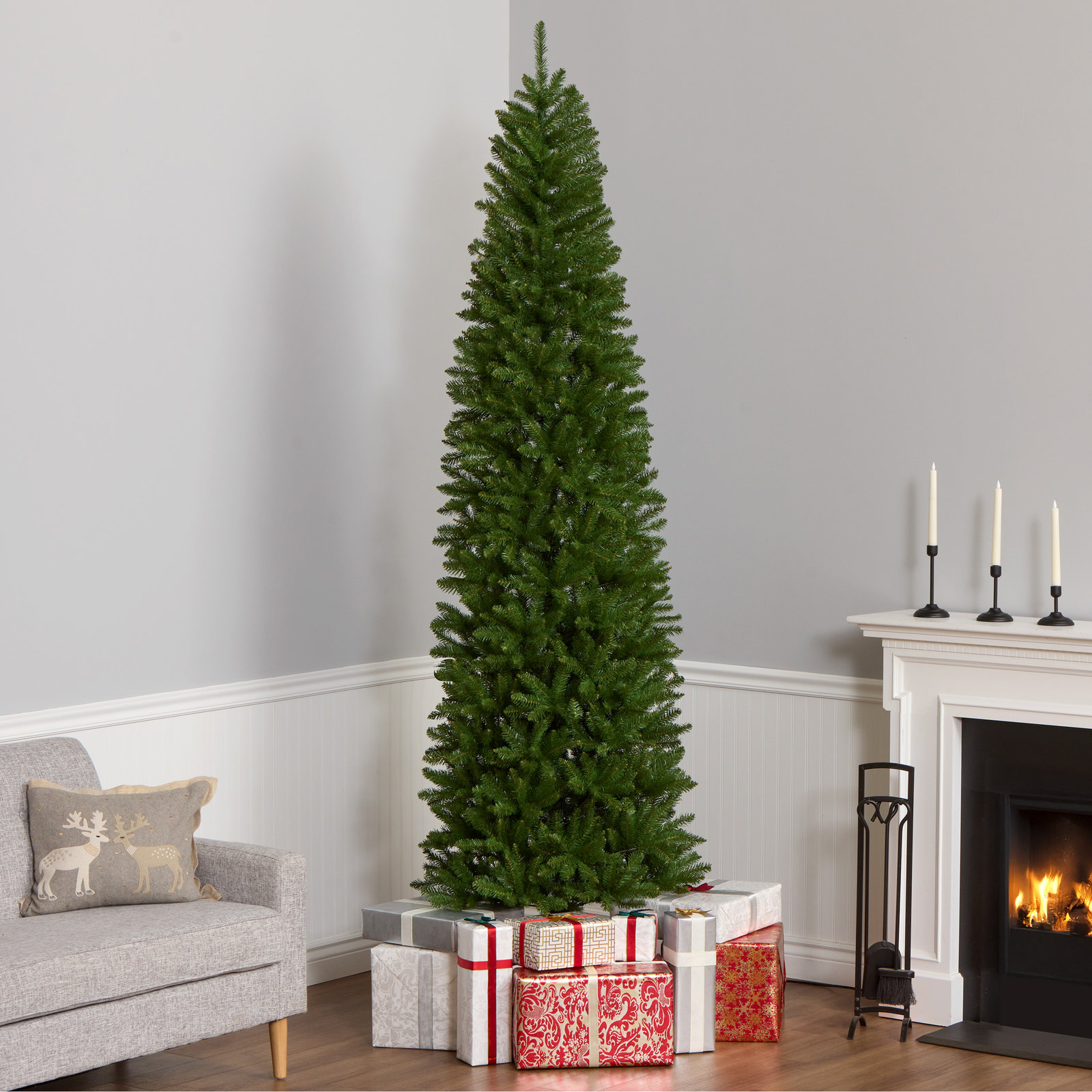 The Holiday Aisle® Kingswood Fir Pencil Tree, 9' H