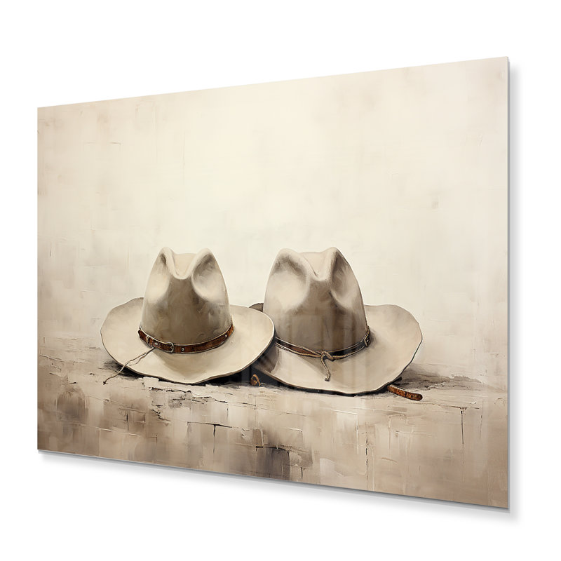 Minimalisme Cowboy Hats - Cowboys, impression sur métal, H 12 po x l 20 po