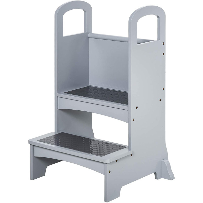 2 - Step Manufactured Wood Lightweight Small Step Ladder