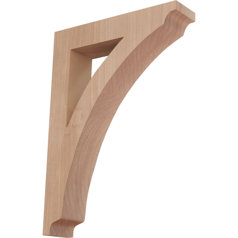 1 3/4"W x 7 1/2"D x 10 1/2"H Medium Thorton Wood Bracket, Cherry, Cherry, 10.5" H x 1.75" W x 7.5" D