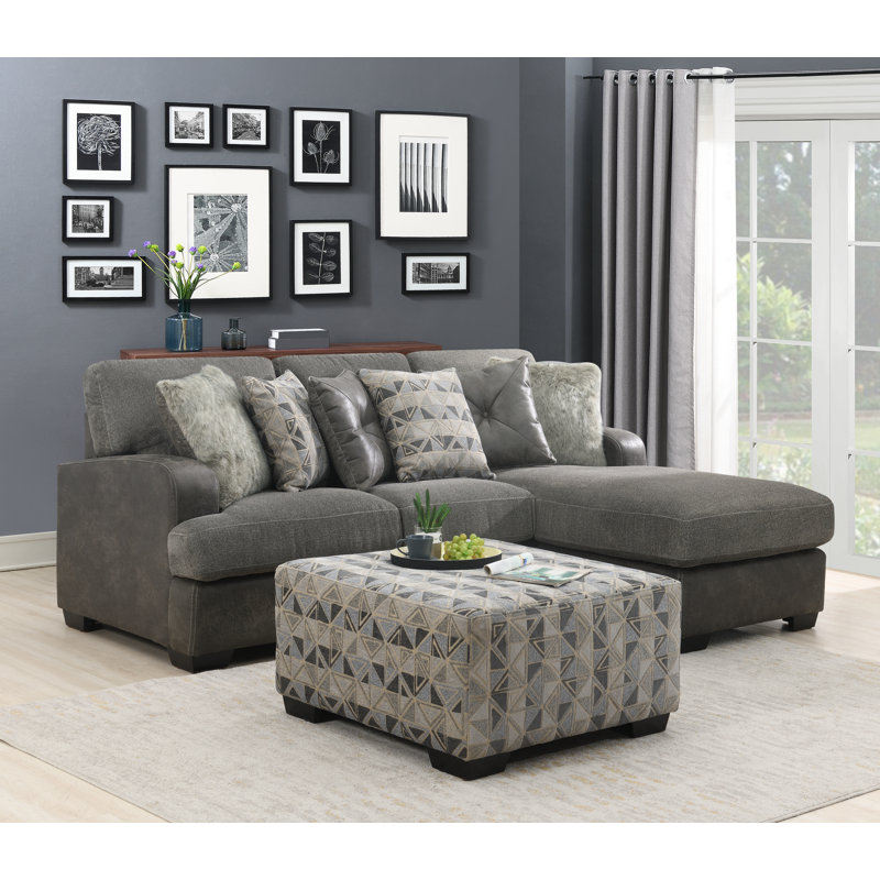 Canapé modulaire de 52,8 po avec repose-pieds Hostivice