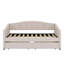 Upholstered Twin Size Daybed With Two Drawers-1947626971
