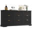 Commode 9 tiroirs, commode moderne l 63 po avec poignée en métal-51092776