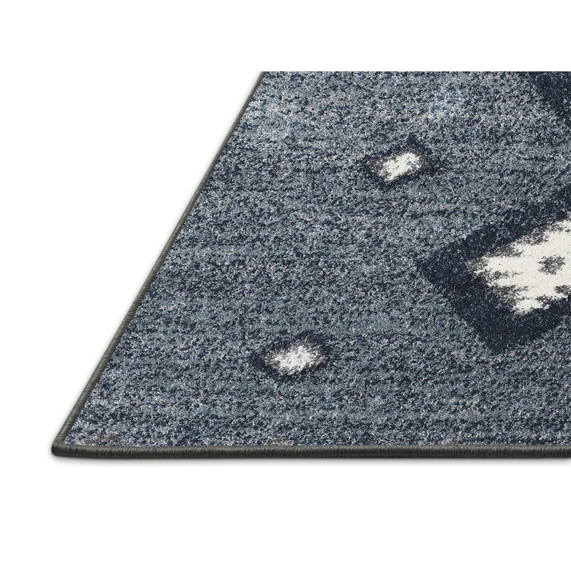 Tapis de zone gris foncé contemporain, Rectangle 5 pi x 7 pi