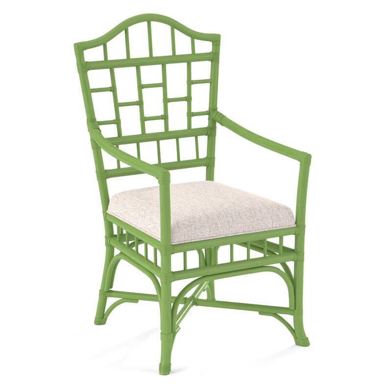Chippendale Upholstered Arm Chair, Pacific, Snow Crypton Performance; 0884-91
