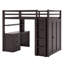 Lit mezzanine avec tiroirs, bureau et garde-robe
