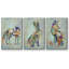 Fantastic Florals Fox, assis, impression sur toile 3 pièces-91891349-91891347