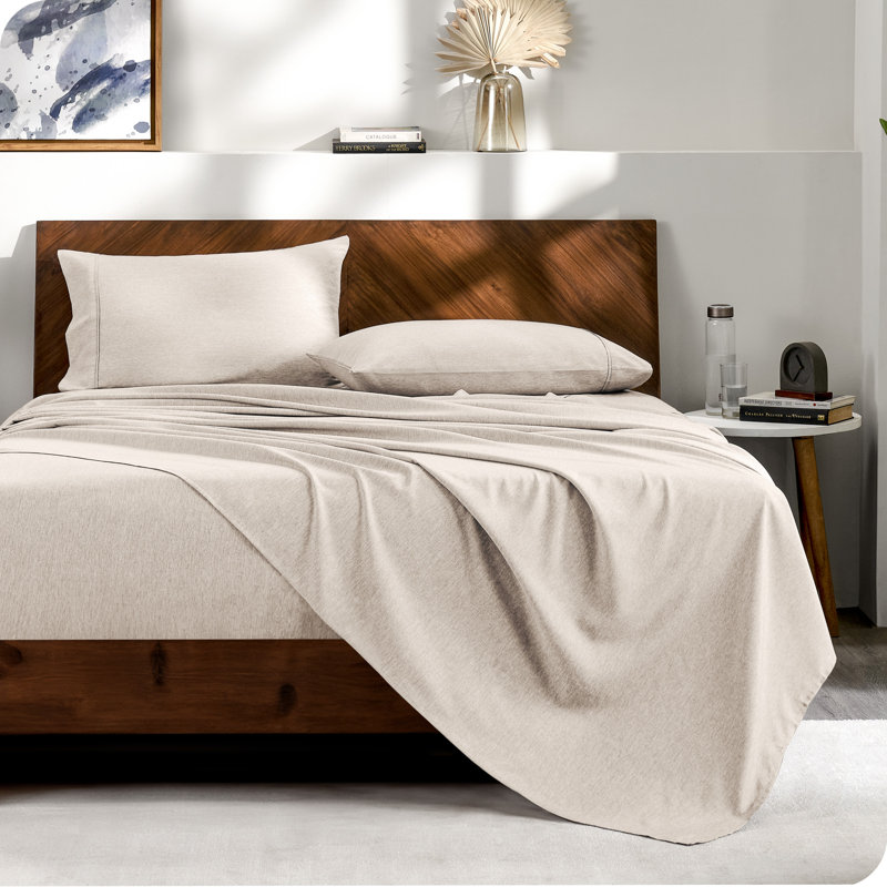 Complete Bedding Set - Soft Microfiber, Heather Pebble, Queen Comforter + 7 Additional Pieces