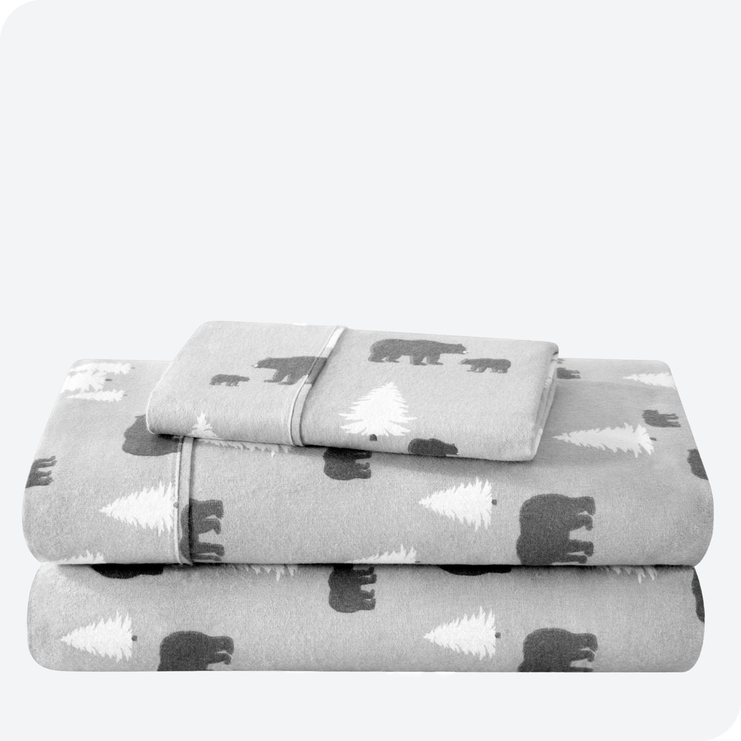 Flannel Machine Woven Sheet Set Bare Home 