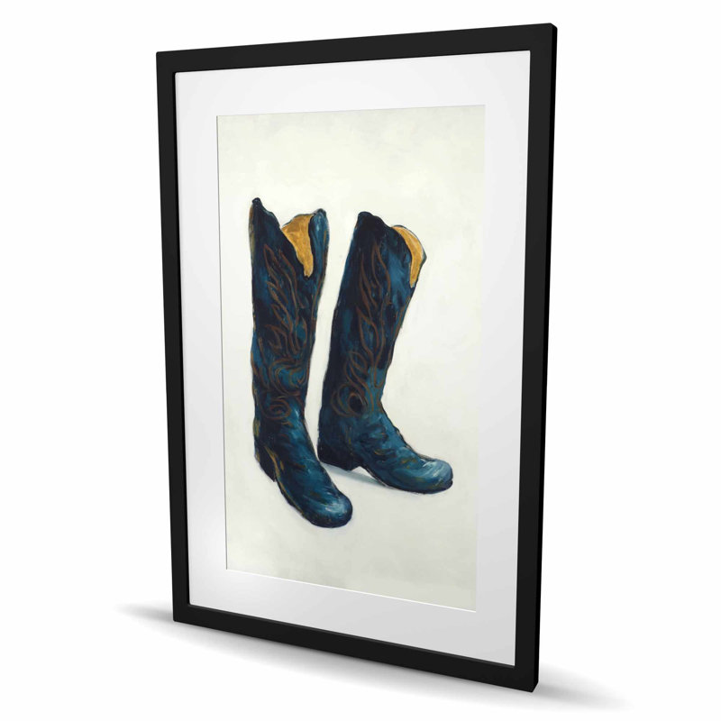 Bottes de cowboy en cuir - Imprimé occidental tendance pour la décoration intérieure