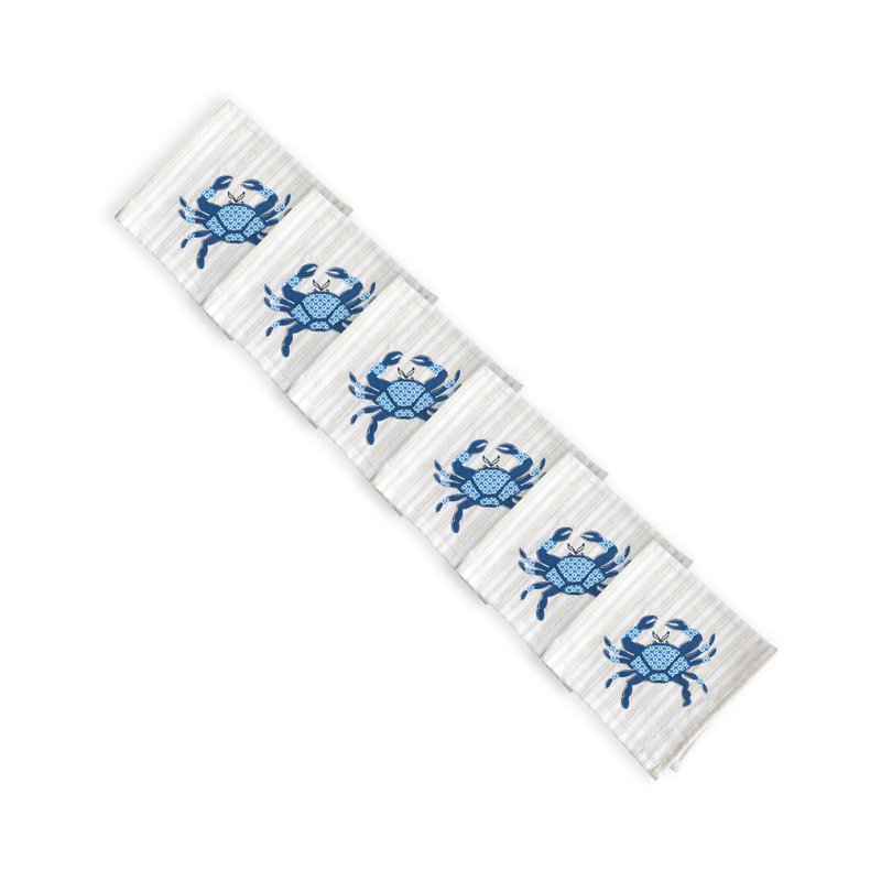 Serviette en coton 18 po Milsom Crab