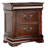 Traditional Style Cherry 1Pc Nightstand Only Solid Wood 2-Drawers Hidden Top Drawer Intricate Accents Bedside Table Bedroom