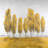 " Seven Abstract Yellow Trees " Painting Print