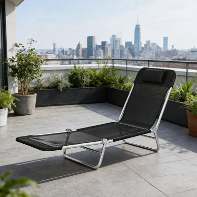 Chaise longue pliante pour l'extérieur