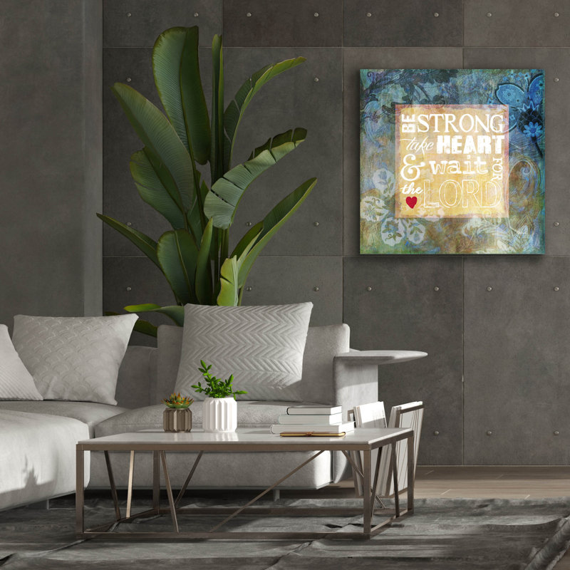 «Heart Psalm 1» par Art Licensing Studio, art mural sur toile, H 37 po x l 37 po x P 1,5 po