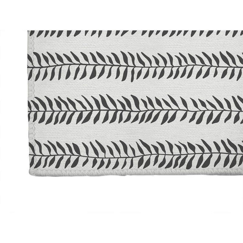 Tapis de bureau Mystic Ivy, L 6 pi x L 4 pi, Ivoire/gris anthracite
