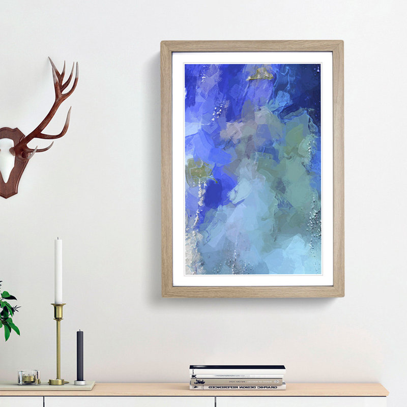 Your Way in Abstract - Picture Frame Graphic Art Print, 36cm H x 27cm W x 2cm D, Oak Framed