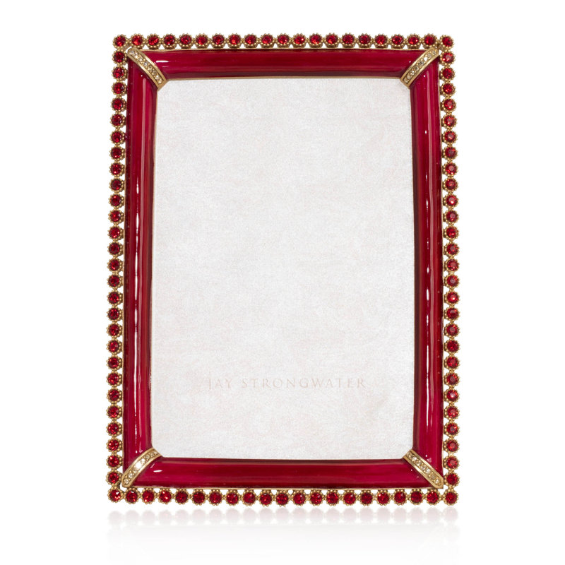 Lorraine Metal Beaded Picture Frame, Ruby