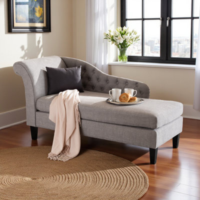 Trulinea upholstered chaise lounge with fabric upholstery