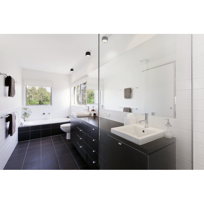 Fallon LED Flush Mount, Black, 6cm H x 10cm W x 10cm D