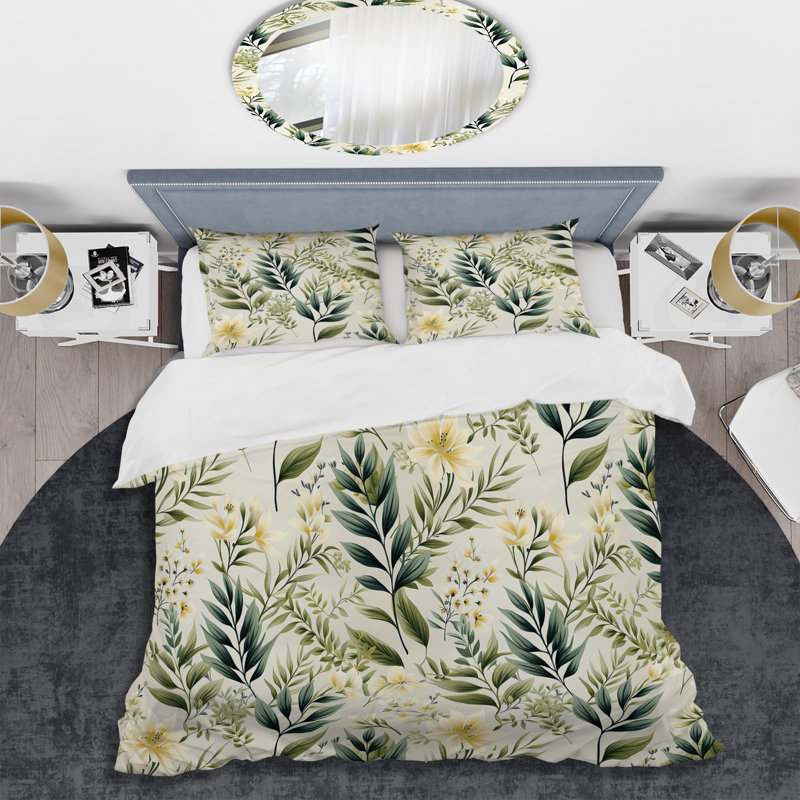 Ensemble de housse de couette Delicate Ferns I - Plants, Housse de couette pour très grand lit et 2 très