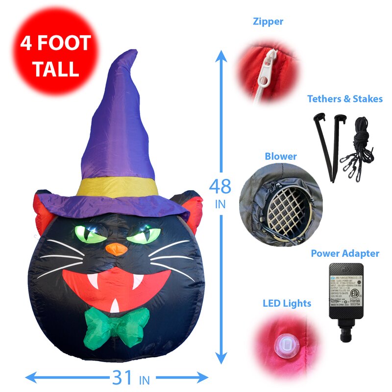 BZB Goods Cat with Hat Decoration & Reviews | Wayfair