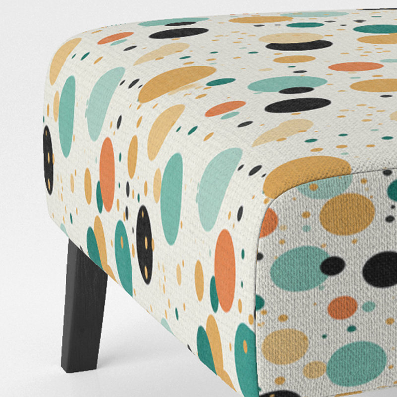 Motif artistique à pois fantaisiste - Chaise d'appoint et fauteuil rembourrés Modern_C, Bleu / Noir