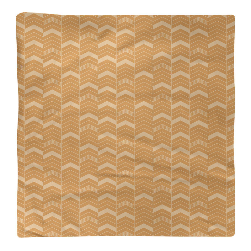 Serviette en coton bicolore lignée Stephenie, Sergé de coton, H 0,1 po x l 10 po x P 10 po, Brun sableux