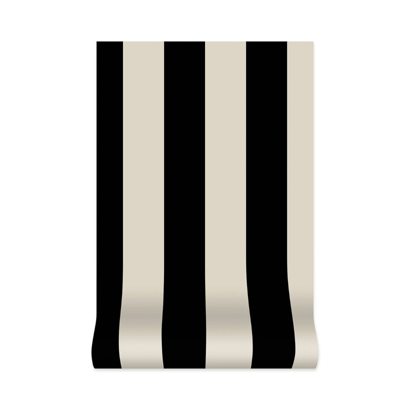Mono Stripe 9.84' L x 70.87" W Wallpaper Roll