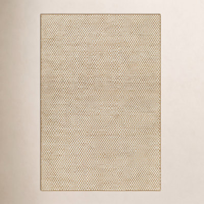 Hand-Woven Checkered Rug