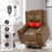 Electric Power Lift Chair with Heat & Massage, PU Leather Recliner Sofa with Remote Control & Side Pocket for Elderly in Living Room, Earthy Yellow-1983618483