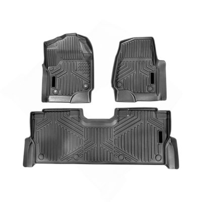 Automotive Floor Mats Fits For Ford F-250/F-350/F-450 2017-2022 3 Pcs