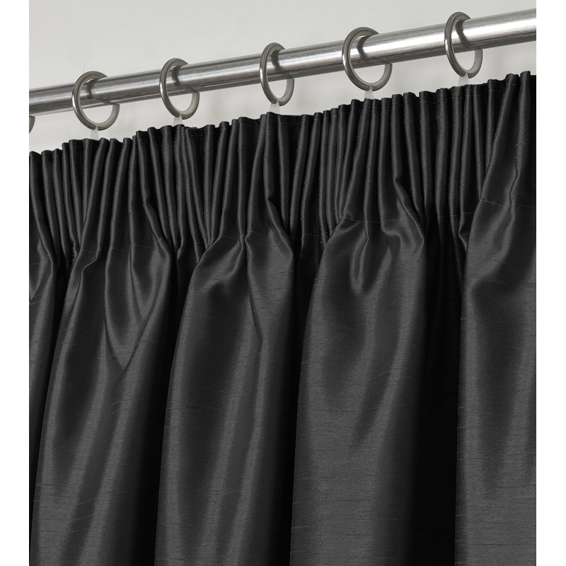 Gulya Curtain, 66cm Width x 90cm Drop, Black