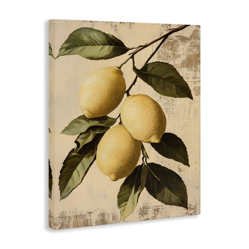 «Lemon Harvest On Vine», art mural par Franklyn Gregory, H 30 po x l 40 po