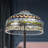 64"H Veronica Blue Stained Glass Dome Shade Candlestick Floor Lamp 