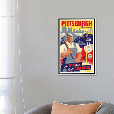 " Pittsburgh Steel Worker Travel Poster " by Jim Zahniser