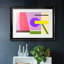 Composition de couleurs, cadre IV, impression encadrée avec verre biseauté mat et verre-1021192495-1021192489