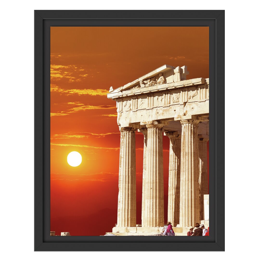 Gerahmtes Wandbild Tempel der Athene