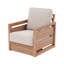 Chaise de patio d'extérieur pivotante avec coussins