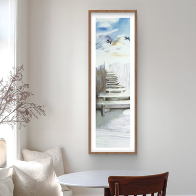 Break at the beach - Beach Beige Framed Matted Print | Decor
